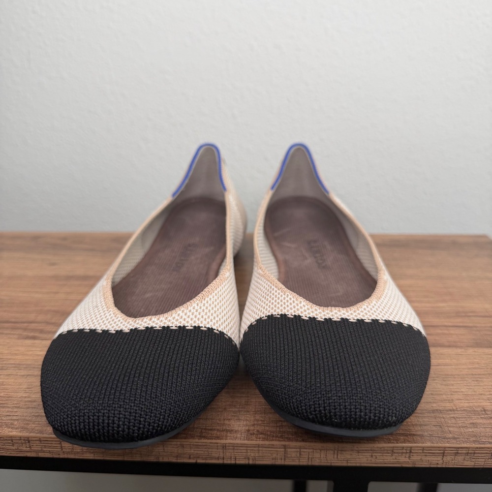 Rothy's The Square Tuxedo Flats Womens 11 Minimalist Knit Workwear Travel Shoes - Picture 4 of 10